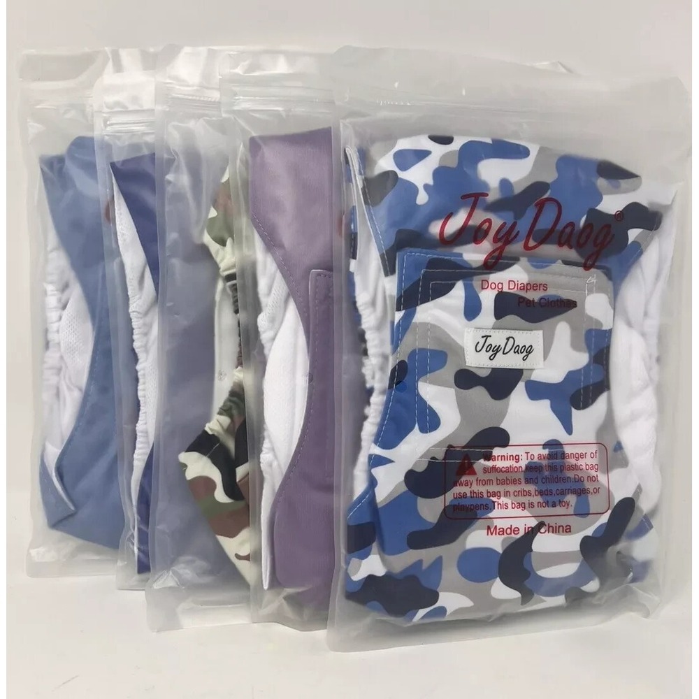 Dog Diapers Set of 5 Joy Daog Male Dog Belly Strap L Large Washable Reuseable